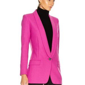 Smythe wool-blend Long Shawl Blazer in Violet (SZ 10)